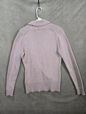 Banana Republic Women's Light Pink Shawl Collar Wrap Cardigan Sweater S 4