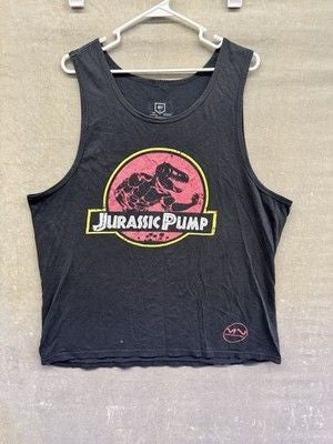 Meathead Nation Jurassic Pump Mens XL Sleeveless Gym Tank Top Pre-Owned Excellen