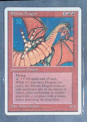 1995 Shivan Dragon 4th Edition Magic: The Gathering RARE 1