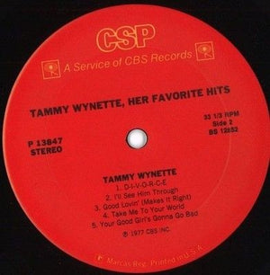 Tammy Wynette Her Favorite Hits Vinyl LP Record 2
