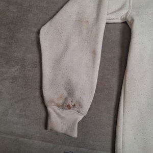 no comment Hoodie Bomber Jacket White Unisex Size M Fair Condition Polyester 5