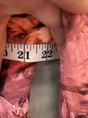 Askari Blouse Womens Large Pink Brown Abstract Flare Sleeve V Neck Pre-Owned 4