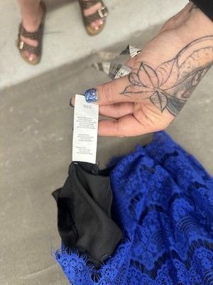 Kensie Dress Lace Overlay Sleeveless Zip Back Mini Party Cocktail Pre-Owned 3