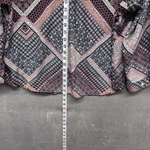 Allison Daley Shirt Womens Petite Geometric Button Up Long Sleeve Blouse Top 3