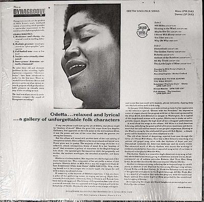 Odetta Folk Songs Vinyl LP Record Used