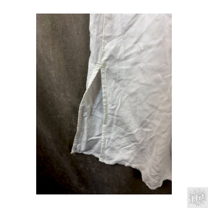 Spendid White Wide-Leg Cropped Pants with Side Slits, Size XL 4