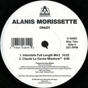Alanis Morissette Crazy 12 Inch Vinyl Record Used 3