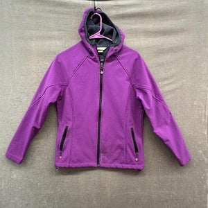Natural Reflections Jacket Womens Medium Softshell Hooded Fleece Lined Purple 2