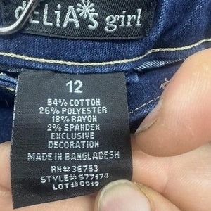 Delia's Jeans Girls 12 Skinny Stretch Denim Adjustable Waist Pants 3