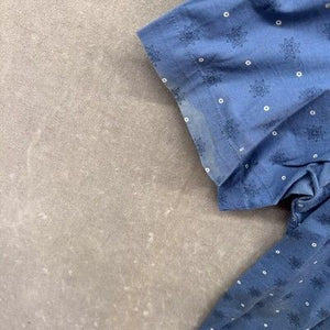 Lost at Sea Shirt Mens Large Blue Short Sleeve Button Up Casual Summer Print 2