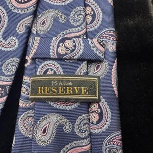Jos A Bank Reserve Silk Tie Mens Paisley Made Italy Formal Necktie Dress 2