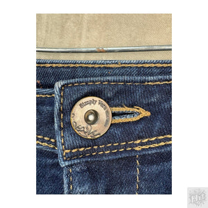 Women Denim Jeans Medium Wash Straight Leg Size W16 Good Condition 5