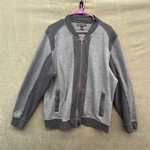 INC International Concepts Mens XL Gray Bomber Jacket Full Zip Colorblock Knit P 1