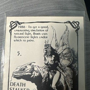 Boris Vallejo #5 Death Stalker Fantasy Art 1991 Collectible Trading Card 4