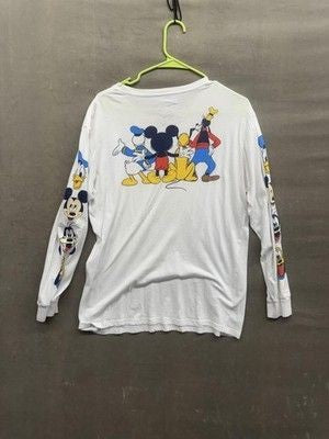 Disney Mens Medium Long Sleeve Shirt Classic Mickey Donald Goofy Pluto Pre-Owned 4
