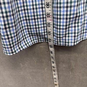 Club Room Shirt Mens 16.5 32/33 Blue Green Plaid Regular Fit Performance New 5