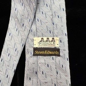 Vintage Steven Edwards The Rogue Tie Mens Silk Patterned Neckwear Made USA 90s 2