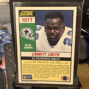 1990 Score Supplemental NFL Football #101T Emmitt Smith RC Rookie Card 2