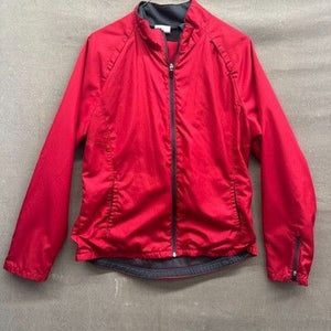 Women’s Red Danskin Windbreaker Tracksuit Jacket Coat Size L Pants M 2