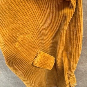 Vintage Corduroy Drop Waist Dress Womens Medium Golden Tan Self Belt Pre-Owned G 2
