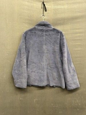 Brandon Thomas Jacket Mens XL Gray Sherpa Fleece Faux Fur Soft Cozy Button Up
