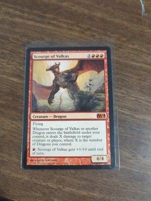 MTG 1X Scourge of Valkas X1 Core Set 2014 (M14) Magic - LP or better 2