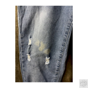 C&A Straight Women's Jeans Size 9 Medium Wash Distressed Ripped 3