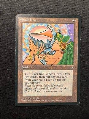 Magic The Gathering Conch Horn Artifact Rare Fallen Empires Ungraded 2
