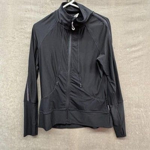 Mondetta Jacket Womens Medium Black Full Zip Mesh Panel Pockets Athletic Running 1