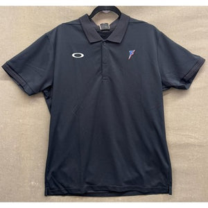 Oakley Polo Shirt Men 2XL Solid Black Short Sleeve Pre-Owned Excellent 1