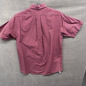 Van Heusen Shirt Mens Medium Red Plaid Short Sleeve Button Up Pocket Pre-Owned 4