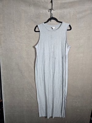 A New Day Women's Gray Ribbed Sleeveless Midi Tank Dress Size M 1
