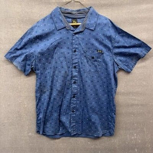 Lost at Sea Shirt Mens Large Blue Short Sleeve Button Up Casual Summer Print 3