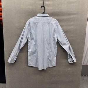 Coastal Shirt Mens XL White Blue Pattern Button Up Long Sleeve Modern Casual 3