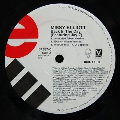 Missy Elliott Featuring Jay-Z Back In The Day 12 Inch Vinyl Record Used