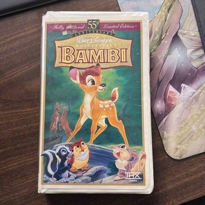 Walt Disney Bambi 55th Anniversary Fully Restored VHS Tape Very Good Condition