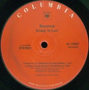 Beyoncé Krazy In Luv 12" Vinyl Record 2