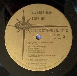 Peggy Lee Vinyl LP Record All Aglow Again Used 4