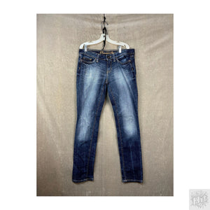 Gap Skinny Women's Jeans Size 4/27A Medium Wash Distressed Ripped Frayed Hem 1