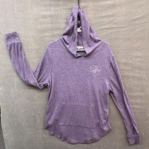 Grayson Threads Hoodie Womens 2XL Purple Heather Coffee Heart Graphic Pullover 4