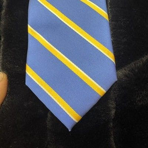 Wembley Tie Mens Blue Gold Yellow Striped Necktie Classic Business Formal USA 5
