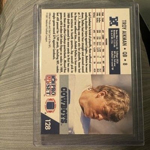 1991 NFL Pro Set - Troy Aikman #128 Dallas Cowboys Football Card Quarterback 2