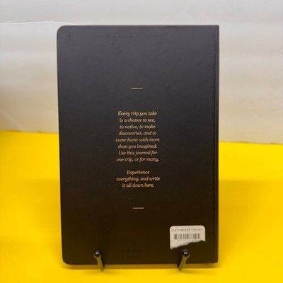 Compendium Guided Travel Journal Black Hardcover Notebook Pre-Owned