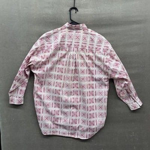 Alyssa Brooke Womens 2XL White Red Paisley Print Button Up Long Sleeve Shirt Use 4
