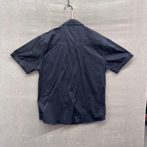Under Gear Shirt Mens Large Black Button Up Western Stretch Short Sleeve Top 4