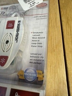 Swiss Tech Body Gard Personal Alarm Flashing Signaling Lights Sonic Alarm Safety 3