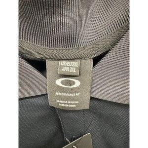 Oakley Polo Shirt Men 2XL Solid Black Short Sleeve Pre-Owned Excellent 4