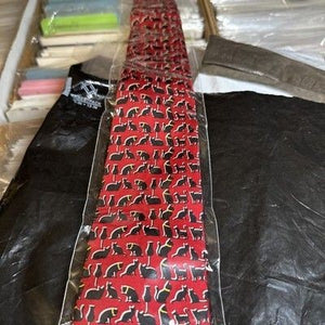 Josh Bach Mens Silk Tie Cat Profiles Pattern Red Black Yellow New With Tags 5