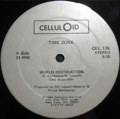 Time Zone World Destruction 12" Vinyl Record