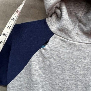 VINTAGE Disney Mickey Mouse Hoodie Sweatshirt Mens Small Gray Navy Raglan 80s 3